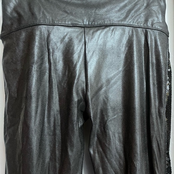 SPANX Black Shimmer Sequin High Waisted Leggings Sz XL Women - Picture 3 of 9